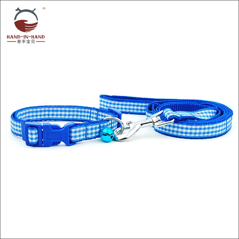 

Hand-in-hand Manufacturers Direct Selling Wholesale Dogs And Cats Pet Traction Rope Drawstring 1.5 Centimeter Plaid Lace Pull Ne