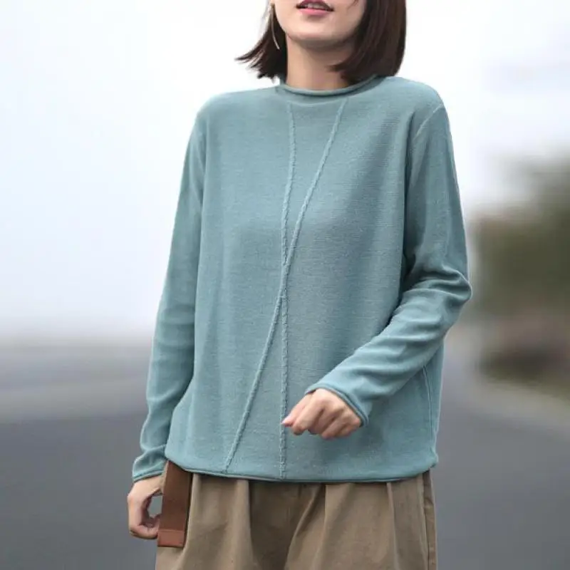 Johnature Leisure Women Clothes 2019 New Autumn Sweater Pullovers Casual Full Sleeve Loose Vintage Korean Style Sweaters | Женская