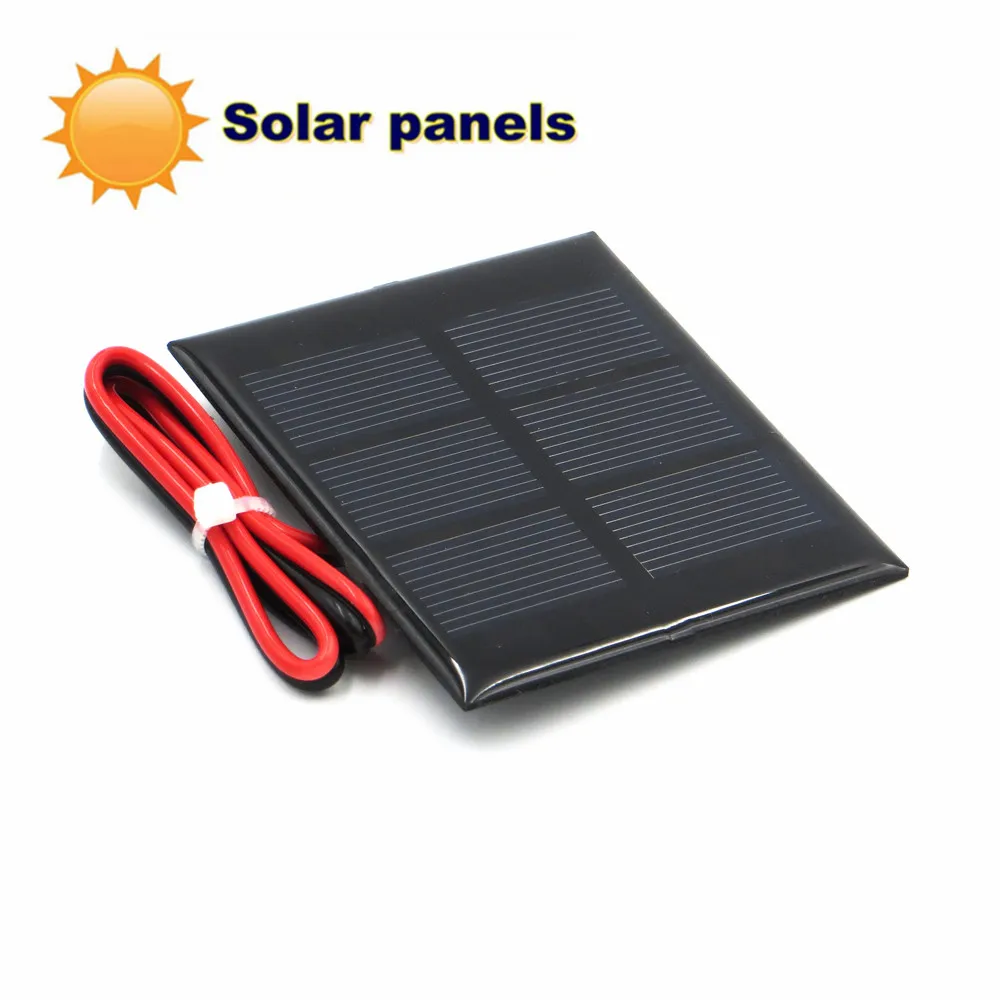 

Polycrystalline Silicon Solar Panel 1.5V 300mA with 30cm extend cable DIY Battery Charger Module Mini Solar Cell wire toy