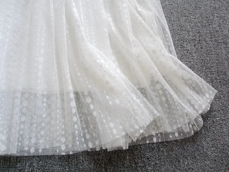 Polka dot three layer mesh lace slip dress modal stitching spaghetti strap camisole top bottom skirt autumn petticoat underskirt