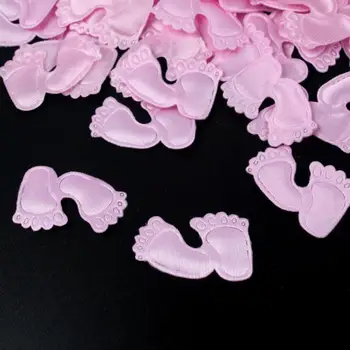 

100PCS/Lot DIY Pink&Blue Confetti Cute Baby Feet Confetti For Home Kids Birthday Party Table Decoration Baby Shower Supplies