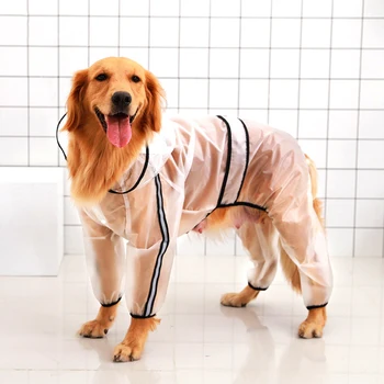 

All Inclusive Pet Four Legged Raincoat Hooded transparent Spring And Summer Outdoor Dog Raincoat Large Medium Small Dog Poncho