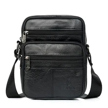  Men's Genuine Leather Shoulder Bag Messenger Bags Men's Bag 2020 Fashion Flap Crossbody Handbag Male Leather Shoulder Bags KSK 
