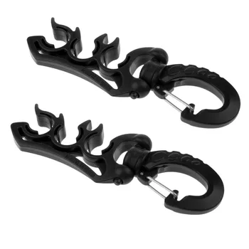 

MagiDeal 2pcs Scuba Diving Diver Regulator Hose Holder Retainer & Folds Clip