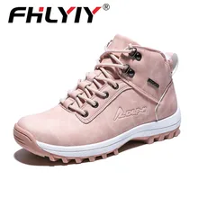 Fhlyiy/Брендовые женские зимние ботинки; коллекция года; плюшевые ботильоны из искусственной кожи; уличные Нескользящие кроссовки; резиновые женские ботинки; Botas Mujer