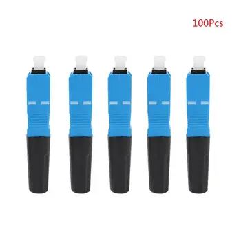 

100pcs/set SC APC FTTH Fast Connectors Single-mode Fiber Optic SC UPC Fiber Optic Quick Connector Fast Straight Tail Adapters