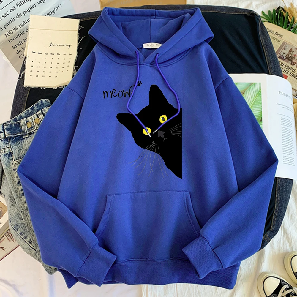 blue funny cat hoodie cat hoodies for humans