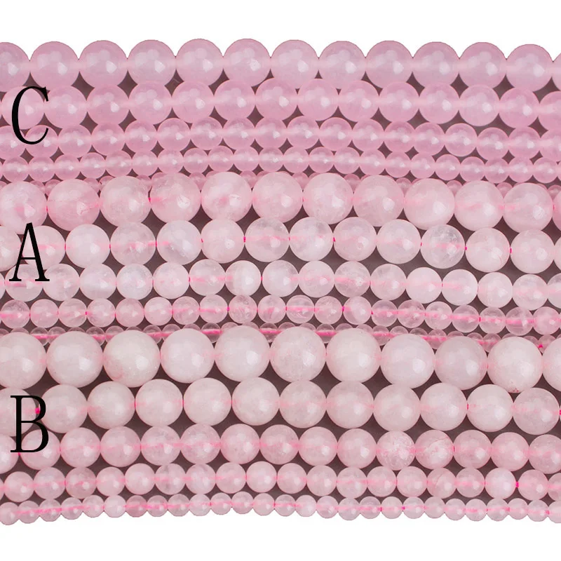 Натуральный Камень Кристалл Розовый кварцевый кристалл нефрит круглые бусины 4681012 14 мм браслет ручной работы бусины для изготовления ювелирных изделий