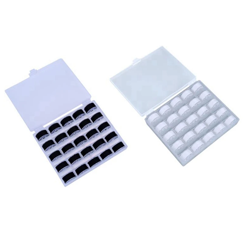 25 катушка черная швейная нить пластиковая катушка швейная нить вышивка ремесло патч швейная машина аксессуары