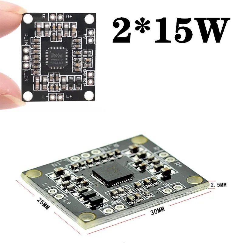 VICFINE Dc 7-12V Digital power amplifier board 2*15W digital power amplifier board for speaker modification