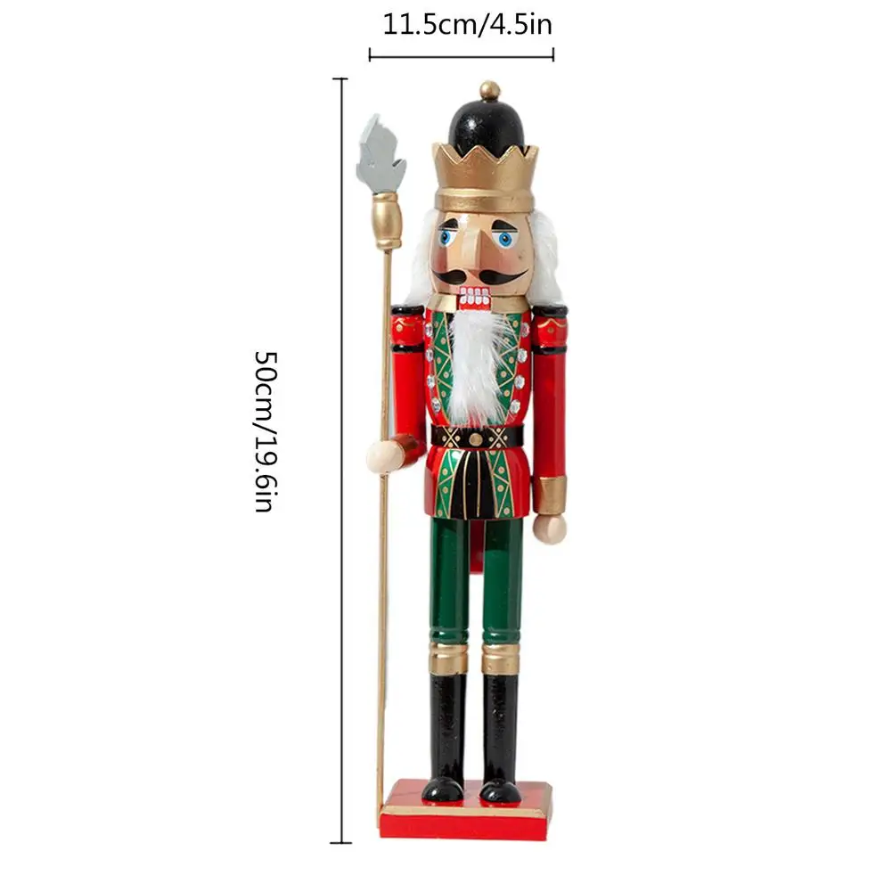 50 см деревянный Щелкунчик кукла солдат фигурки ручной работы Кукла Детская комната украшения год Рождество украшения