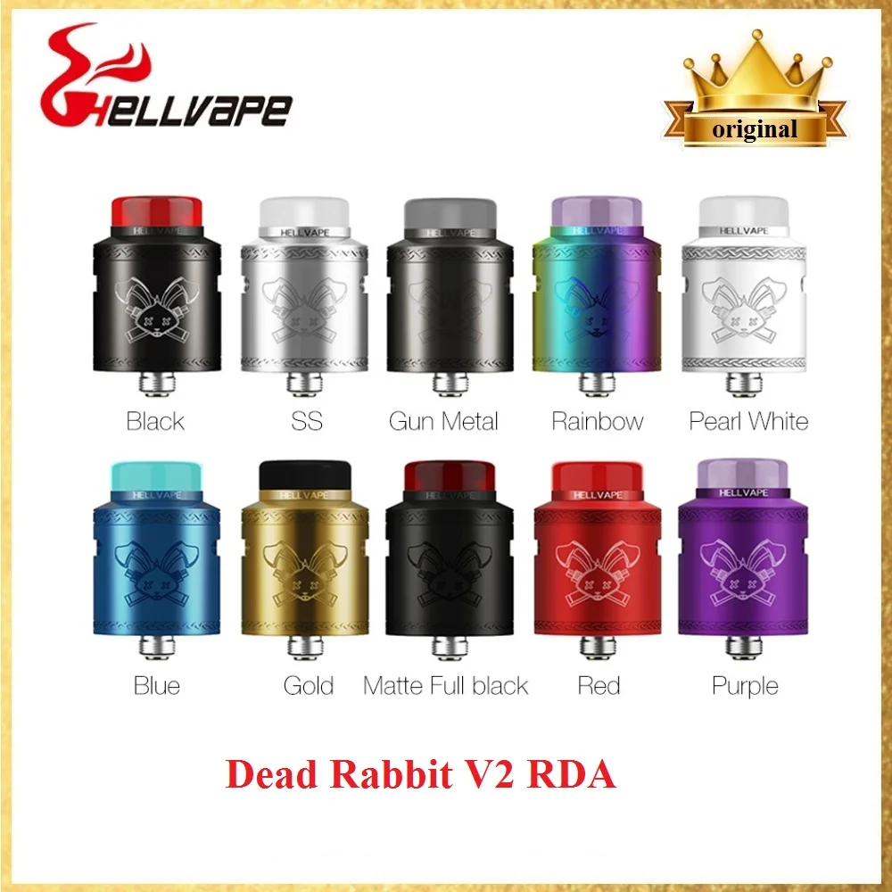Новинка атомайзер Hellvape Dead Rabbit V2 BF RDA с адаптером wi/ 510 и поддержкой одной/двойной