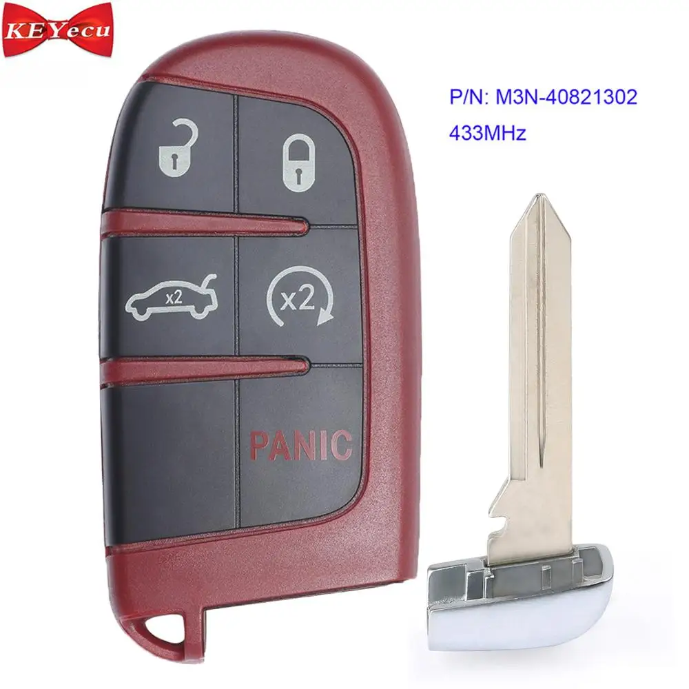 

KEYECU for Chrysler 300 2011 2012 2013 2014 2015 2016 2017 2018 Remote Control Car Key Fob 433MHz M3N-40821302