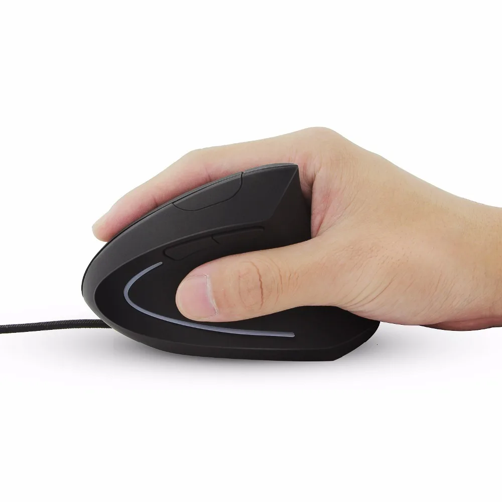 Вертикальная мышь, эргономичная оптическая компьютерная мышь, портативная проводная мышь 3200 dpi с ковриком для Мыши для ПК, ноутбука, Macbook Air