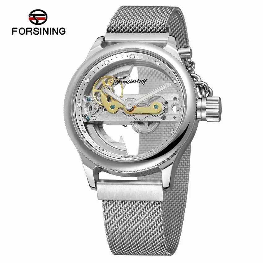 

Watch Men's Brand Magnetic Buckle Mesh Belt Waterproof Hollow out Analog Watch MEN'S Watch Automatic Analog Watch