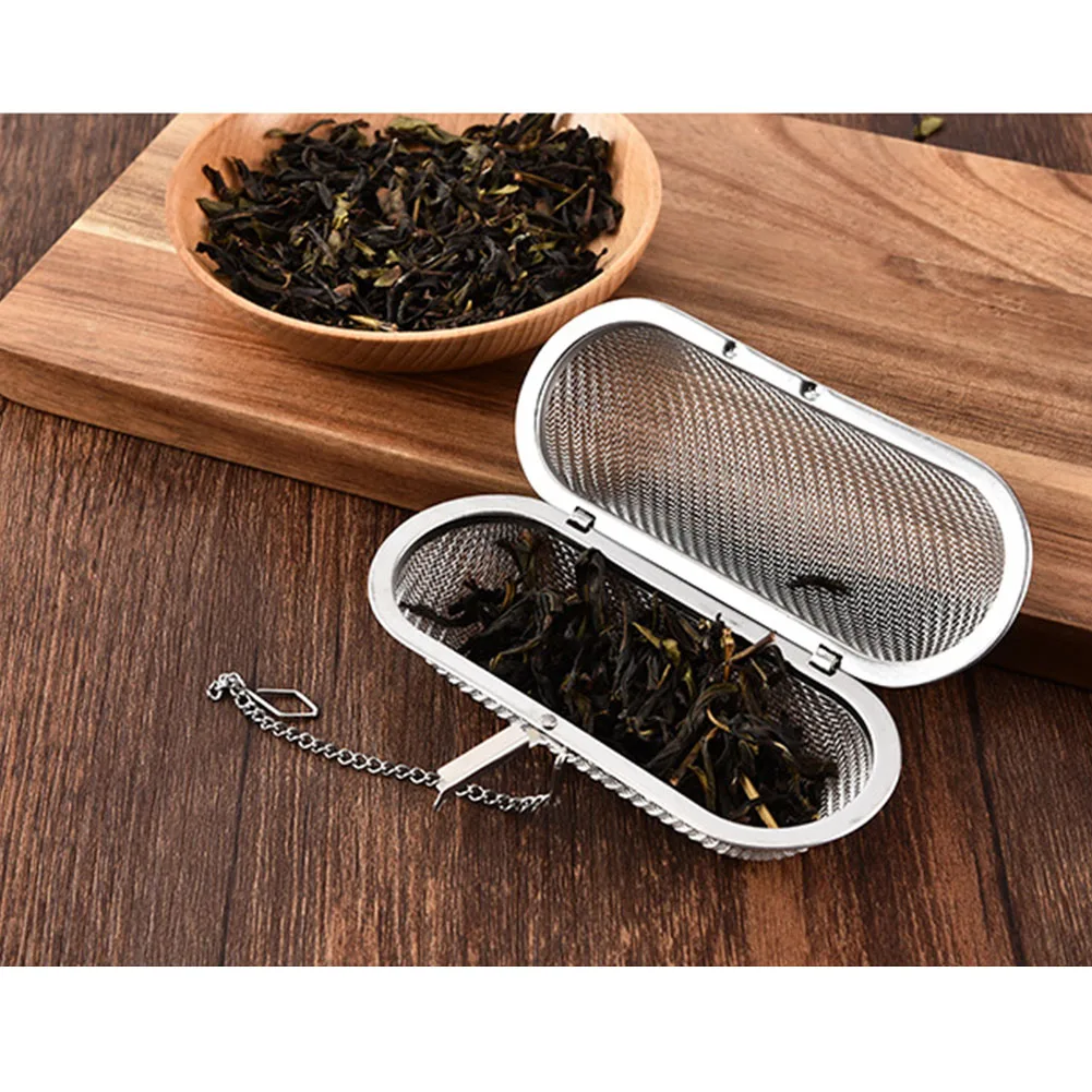 

Reusable Stainless Steel Tea Strainer Safe Filter Kitchen Tool Diffuser Hanging Mesh
