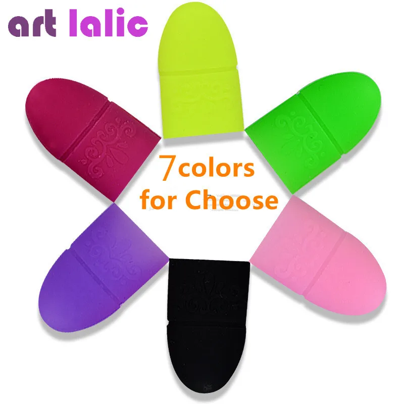 5pcs Nail Art Tips UV Gel Polish Remover Wrap Silicone Elastic Soak Off