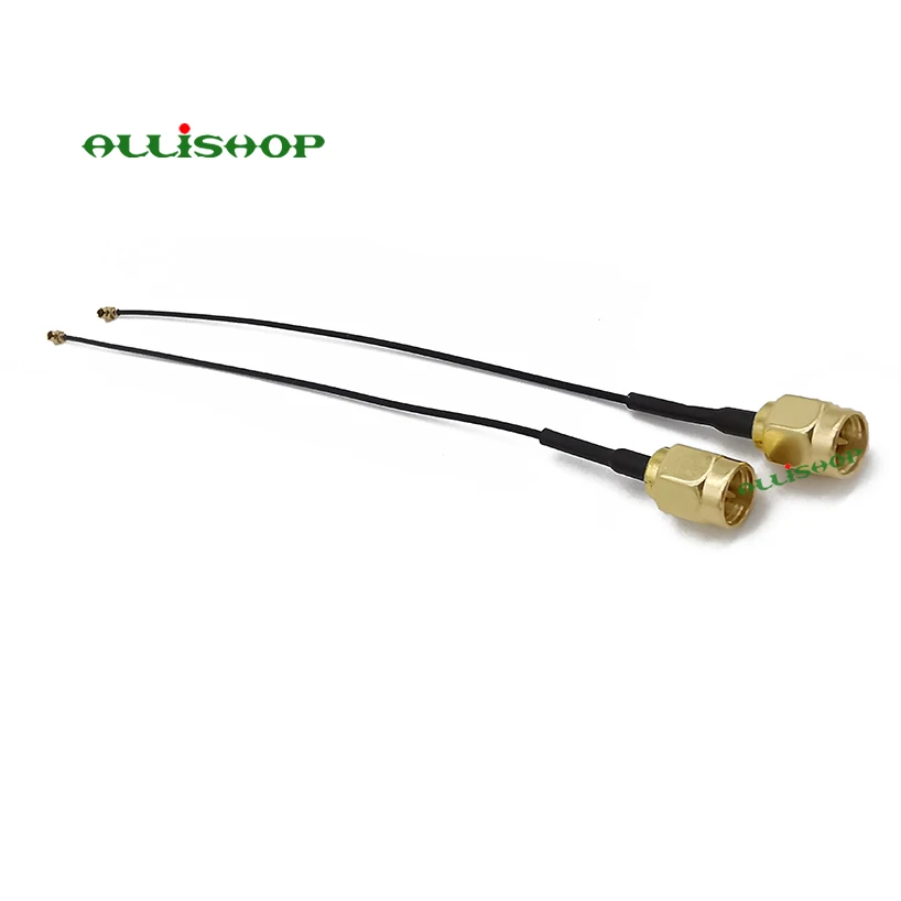 Черный коаксиальный адаптер ALLISHOP размером 10 см переходник с IPX IPEX UFL на SMA male