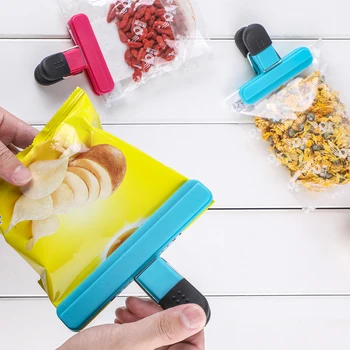 

9/12pcs Food Snack Storage Seal Sealing Bag Clips Sealer Clamp Food Bag Clips Kitchen Tools Home Food Close Clip