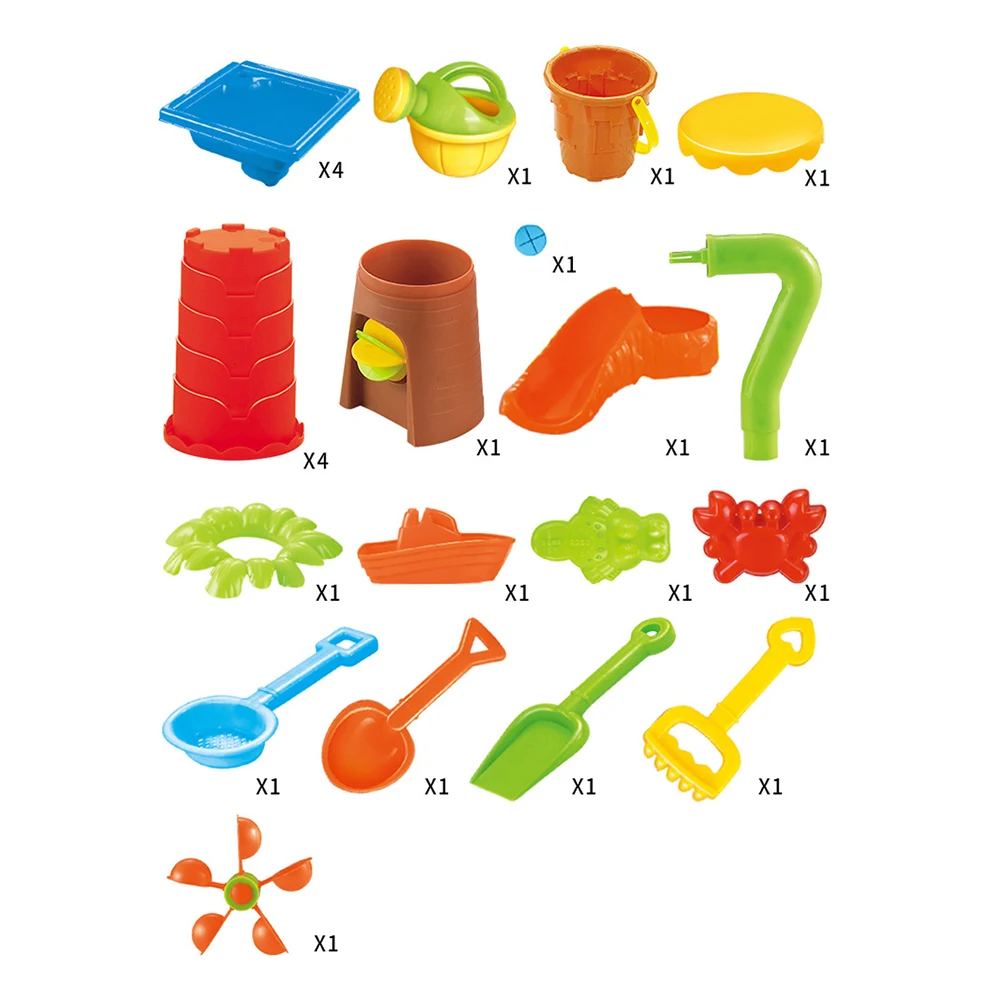  Bucket Kids Beach Toy Set Water Seaside For Children Digging Pit Summer Sand Table Outdoor Sandglas