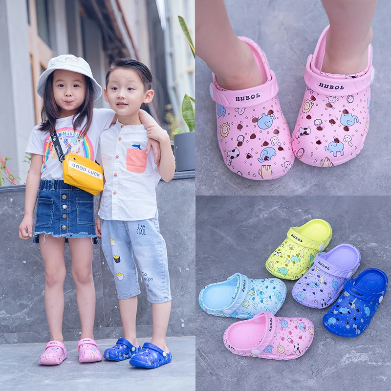 ULKNN CHILDREN'S Slippers BOY'S Porous Shoes Girls KIDS Anti-slip Closed-toe Indoors Outdoors Cute Cartoon Baby Sandals