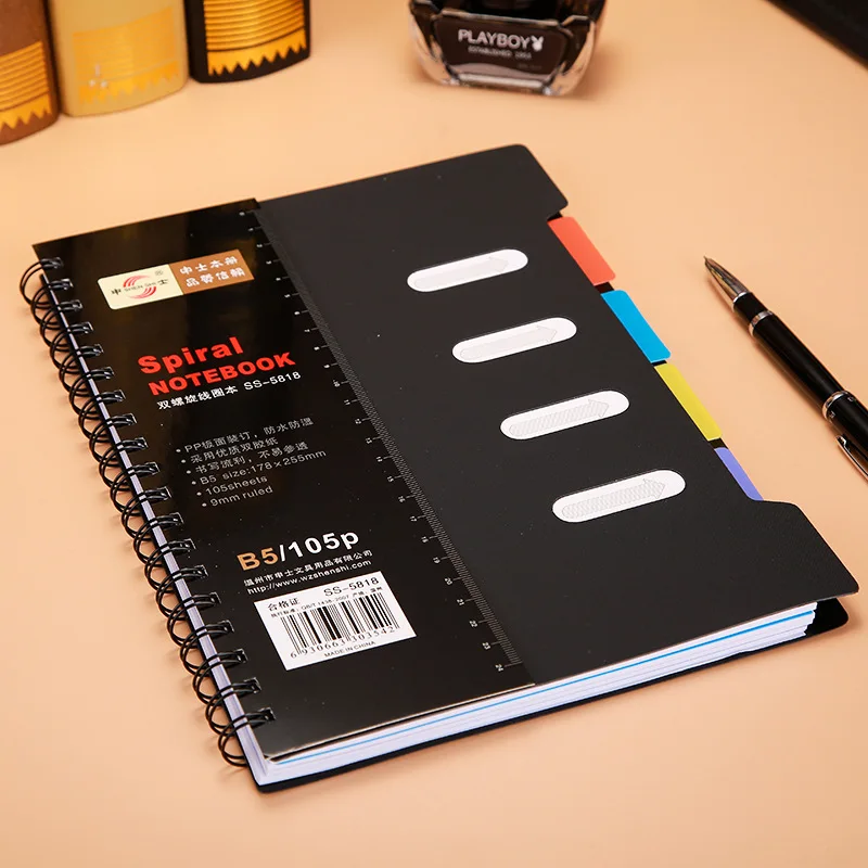 A6 A5 B6 Spiral Classified NoteBook Loose-leaf Bussiness Note book Student Graffiti Book Office School Supplies A6 A5 B6 Spiral Classified NoteBook Loose-leaf Bussiness Note book Student Graffiti Book Office School Supplies