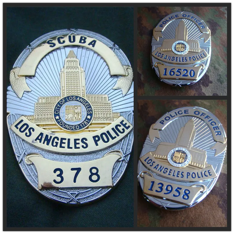 Медные Значки из США Ла Лос Анджелеса LAPD № 13958/16520/брошь значок на лацкан рубашки