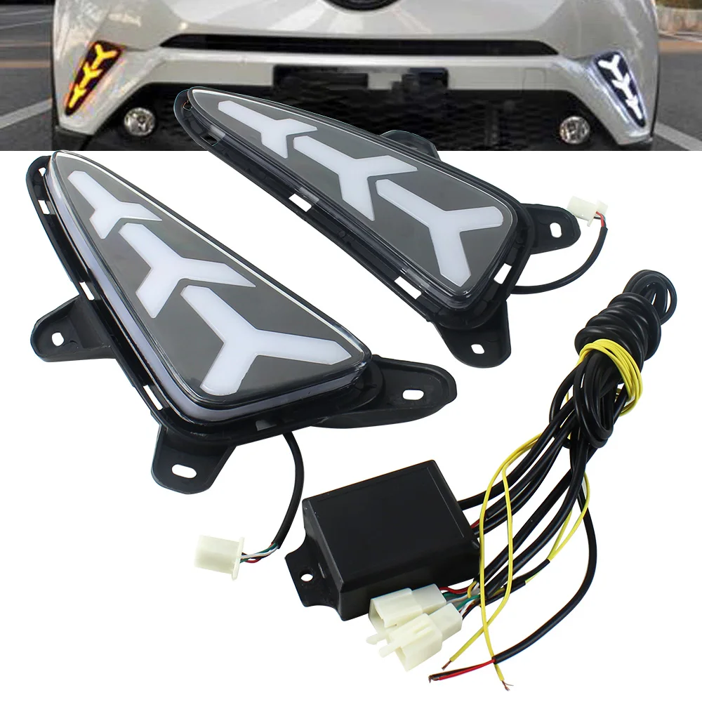 For Toyota C-HR 2017 2018 LED Daytime Running with Led Turn Signal Light DRL Daylight for | Автомобили и мотоциклы