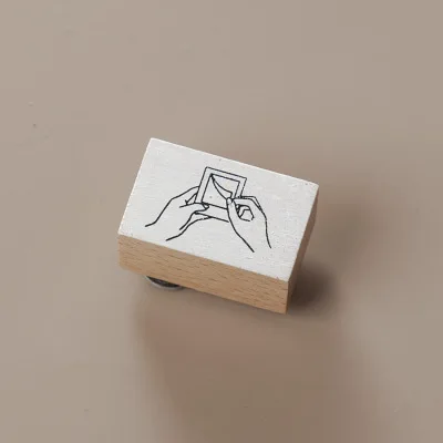 15 стилей ретро деревянные штампы игрушки остальная соль простая девушка жесты персонажа ручная роспись коллаж материал - Цвет: Notepad