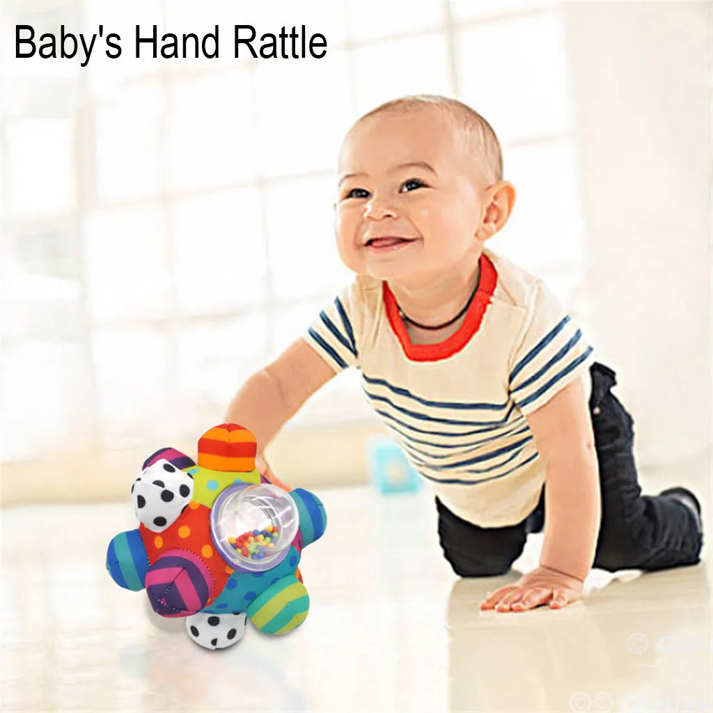 Baby Hand Holding Rattle Ball Tactile Sense Stereo Cloth Ball Toys Best Gift toys for kids up to three year #B