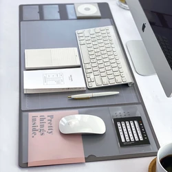 Tapis de souris multifonctionnel surdimensionné en Pu, tapis d'écriture pour étudiant, tapis de bureau d'affaires, coussin d'ordinateur portable, organisateur de bureau avec calendrier 