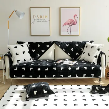

winter non-slip plush sofa cushion, four seasons universal cushion, full cover sofa cover
