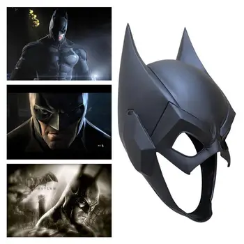 

Top Quality Superhero The Dark Knight Batman Cosplay Masks Bruce Wayne Half Face PVC Helmet Mask Party Masquerade Carnival Props