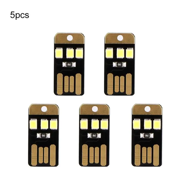 Ночная лампа 5 шт./лот миниатюрная карманная USB-карта светодиодный Ночной