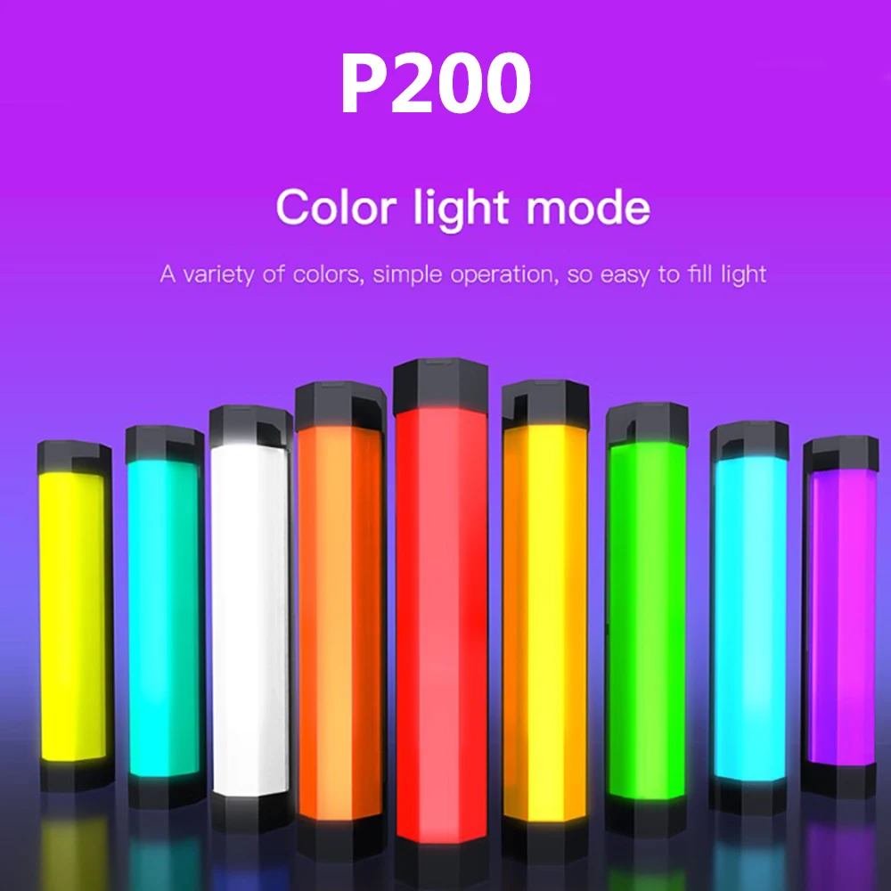 Luxceo P200 Led Video Light Ip67 Rainproof Rgb Tube Builtin Battery