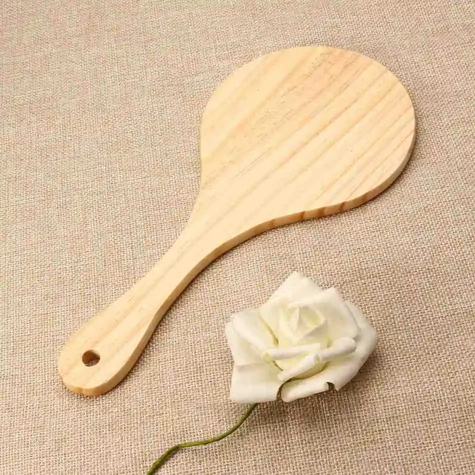 Round Wood Дамское зеркальце пластиковое Дерево Круглый/зубы/прямоугольная форма макияж зеркала Карманное зеркальце Косметика держится для дам красота комод - Цвет: Round Wood