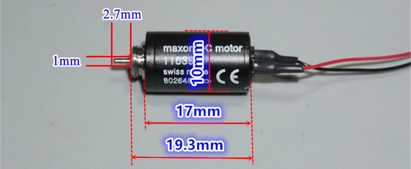 Швейцарский Maxon micro precision 10 мм Двигатель с полой чашкой 5-12 В 4700 об/мин 11700 об/мин