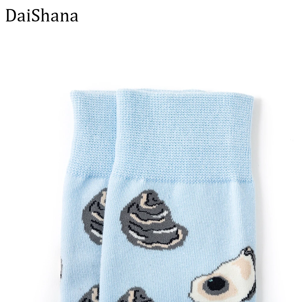 [DaiShana] Смешные носки Харадзюку еда морская еда креветки/кальмары носки женские Divertidos молоко творческая жизнь Sokken Chaussette Femme
