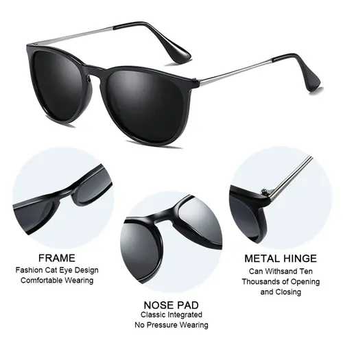 Classic Round Polarized Sunglasses Men Women Fashion Driving Sun Glasses Male Vintage Black Pink Shades Travelling Eyewear UV400 - Image 6