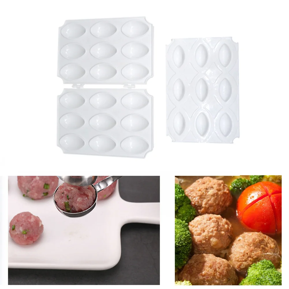Manual Kibbeh Express Meatball Maker Meatloaf Mold Press Minced Meat Processor Cake Desserts Pie Kitchen Tools 4/9 Holes meat ball maker