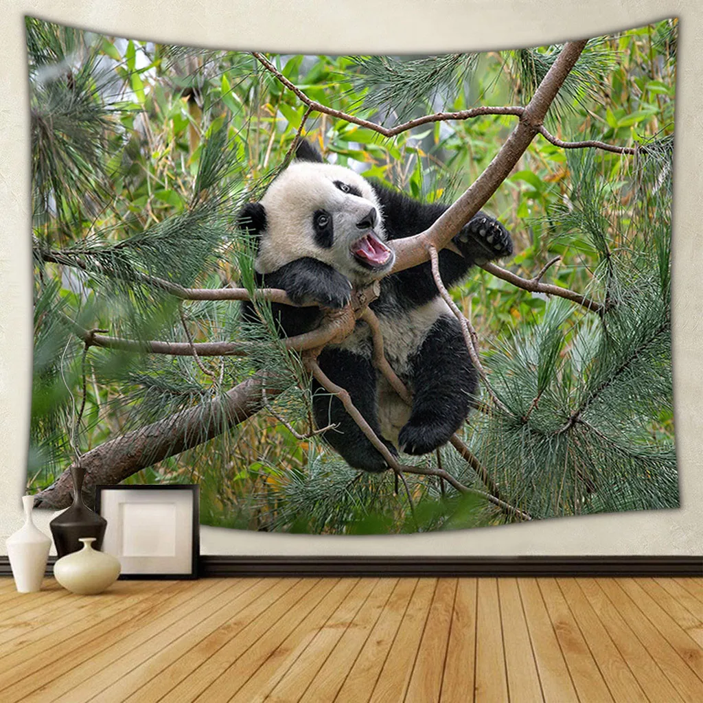 M Meng Pet Panda гобелен с героями мультфильмов черно-белое настенное украшение для дома wandteppich занавес макраме - Цвет: M