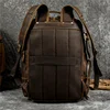 Newsbirds men's leather backpack retro luxury fashion style bagpack travel bag backpack school bag for man leather daypack men 5