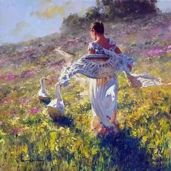 

Full Square Round Drill 5D DIY Diamond Painting Beauty and White Goose 5D Embroidery landscape Cross Stitch mosaic Home Decor