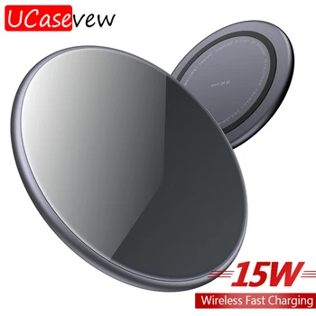 

15W Wireless Fast Charging Pad for Samsung S20 S10 Note 10 Huawei Mate 20 30 Pro Metal Wireless Chargers for iPhone 11 Pro Max X