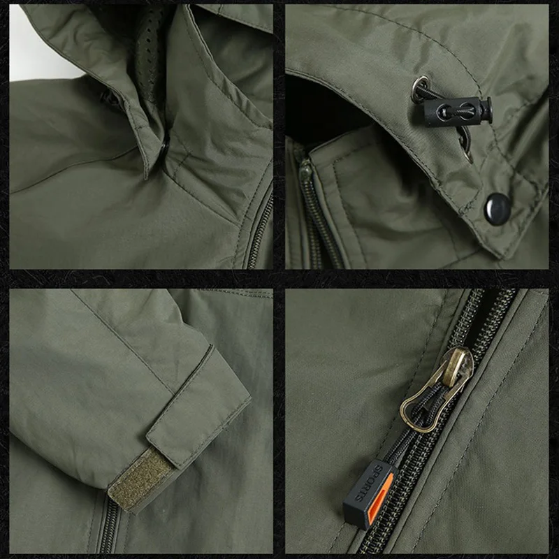 Spring Jacket Men's Hooded Casual Jackets Coats Windproof Waterproof Quick-drying Jacket Outdoor Jacket Men Hiking Clothing men_voghion.com