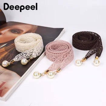 

Deepeel 1pc 2.5*160cm Women Lace Accessories Chain Belts Dresses Simple Wild Decor Sweet Waist Rope Elegant Thin Waist Chain