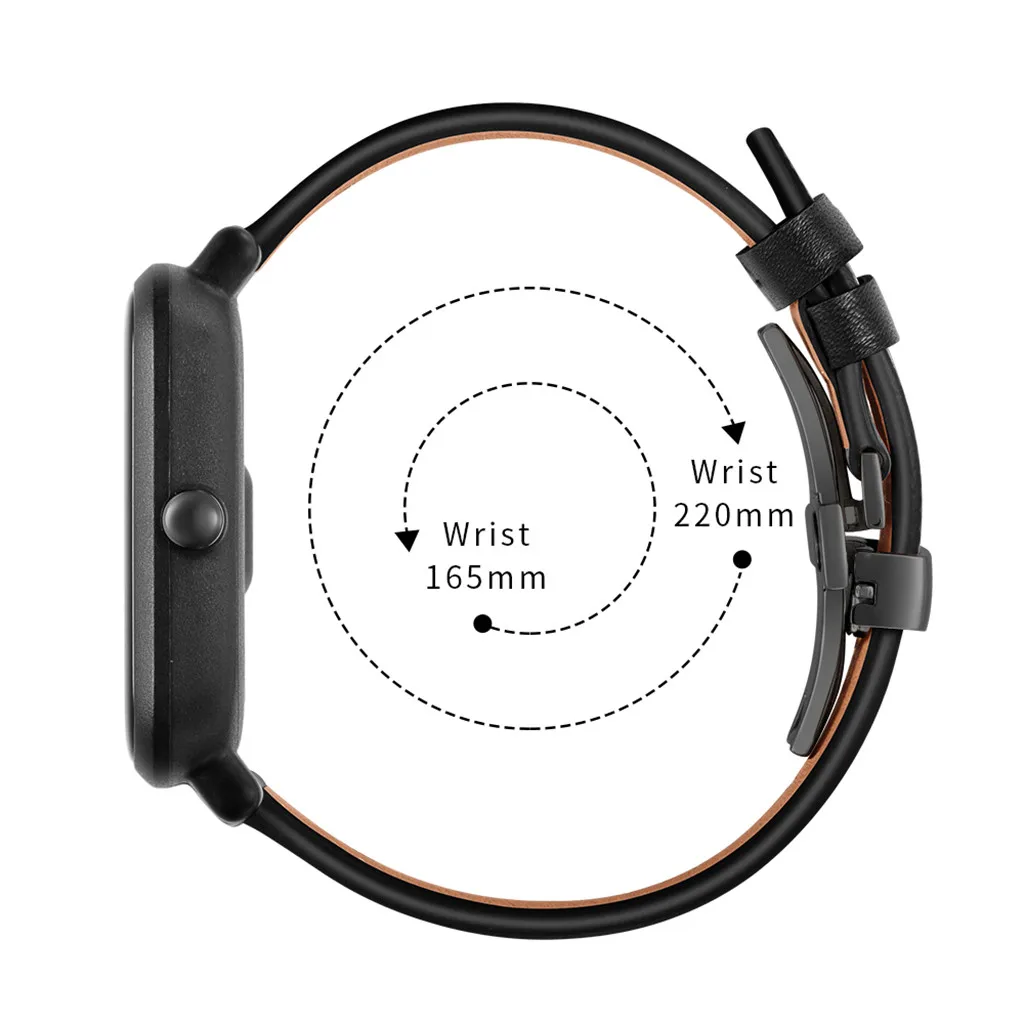 Премиум кожаный ремешок с пряжкой-бабочкой для часов Huami Amazfit Bip Smartwatch с быстросъемным прочным ремешком умные часы аксессуары
