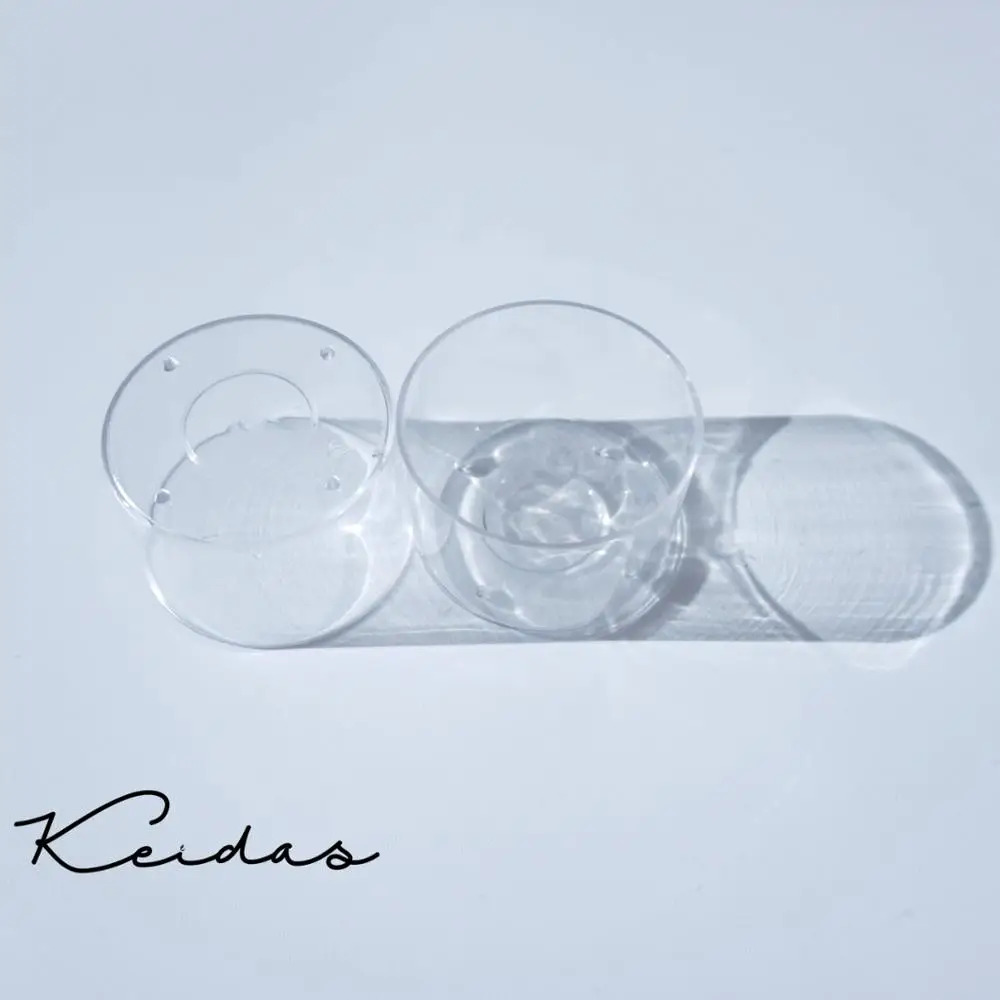 10pcs 39.5x27.5mm Round Shape Clear Polycarbonate Candle Containers for DIY Wedding Candle Making