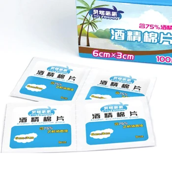 

100 Pcs Alcohol Wet Wipe Disposable Pad Antiseptic Skin Cleaning Care Jewelry Mobile Phone Clean Wipe Safety Disinfection wipes