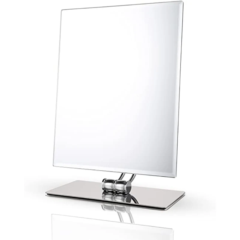 Large Vanity Makeup Mirror Non-nifying Beveled Edges All Direction Swivel Rectangle Chrome | Красота и здоровье